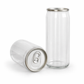 400ML Clear PET Cans with Pull Tab lids (Carton of 100)