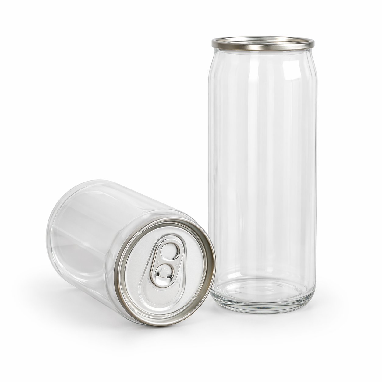 400ML Clear PET Cans with Pull Tab lids (Carton of 100)
