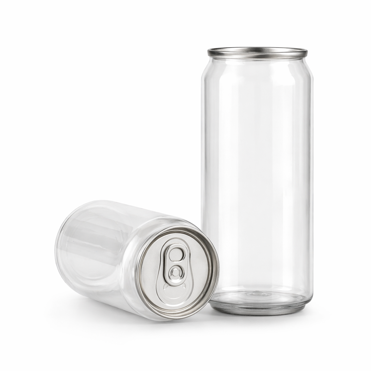 500ML Clear PET Cans with Pull Tab lids (Carton of 100)
