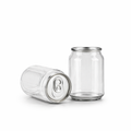 250ML Clear PET Cans with Pull Tab lids (Carton of 200)